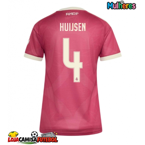 Camisa de Futebol Real Madrid Dean Huijsen #4 Equipamento Alternativo Mulheres 2026-27 Manga Curta